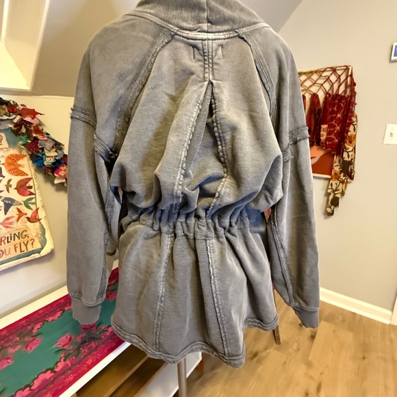 NWT Free People Boothbay Gray Utility Cinched Waist Jacket - Picture 4 of 11
